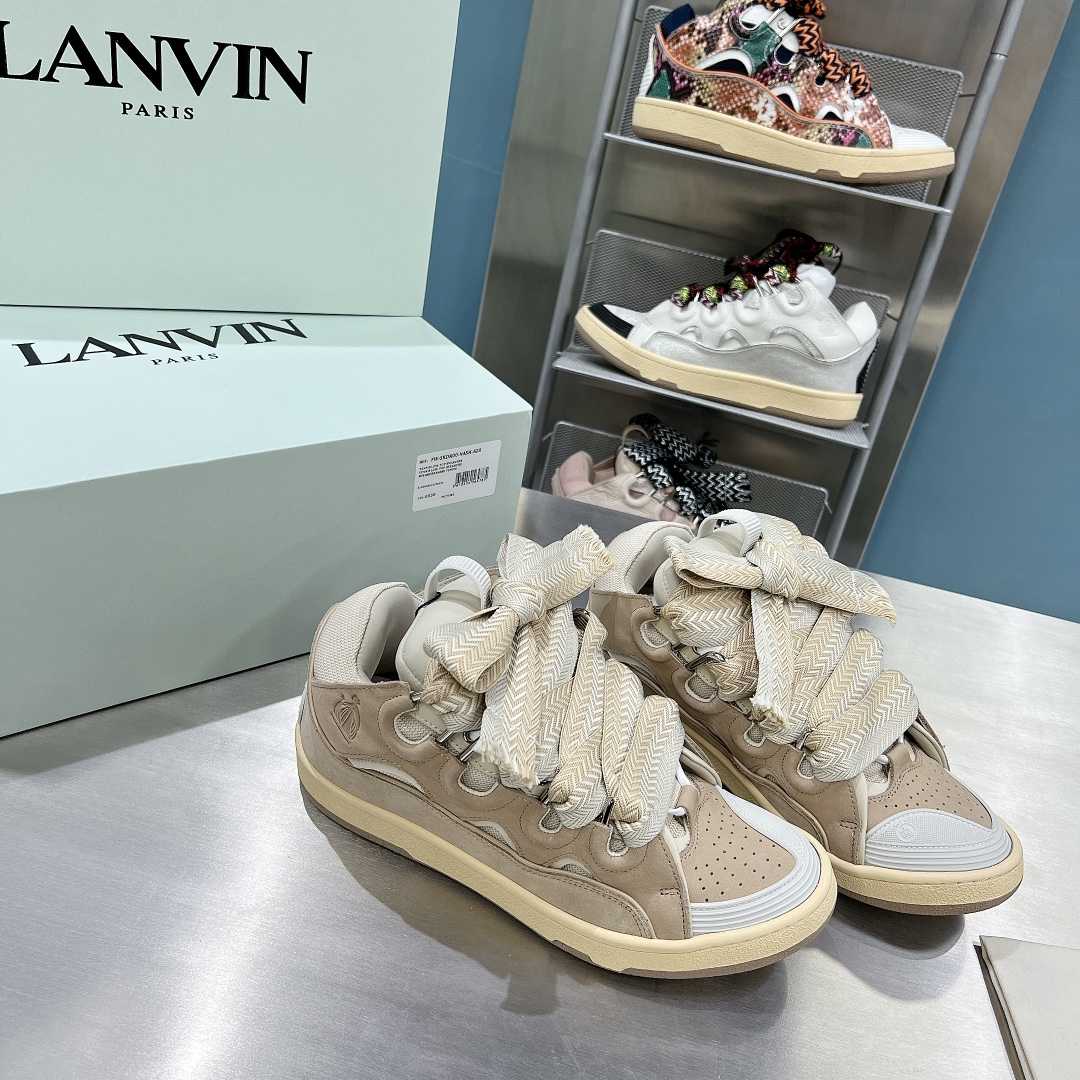 Lanvin Leather Curb Sneakers - PerfectKickZ