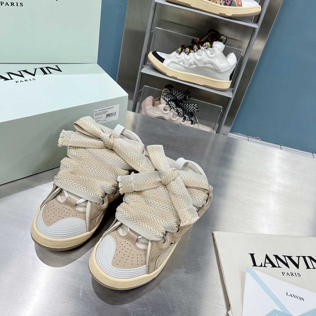 Lanvin Leather Curb Sneakers - PerfectKickZ