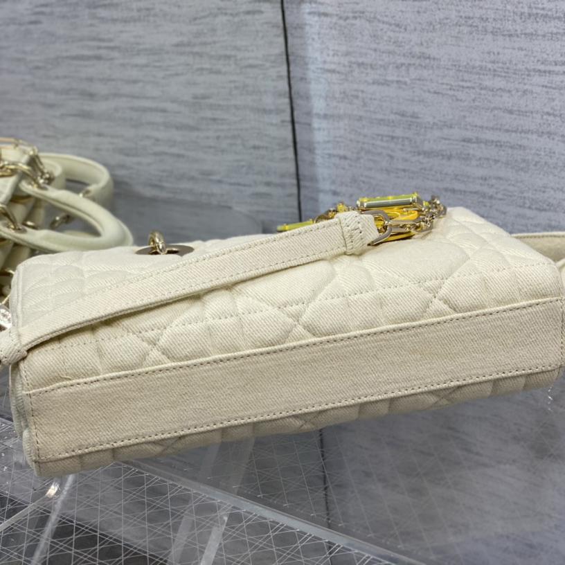 Dior Denim Macrocannage Lady D-Joy Yellow(26*6*14cm) - PerfectKickZ