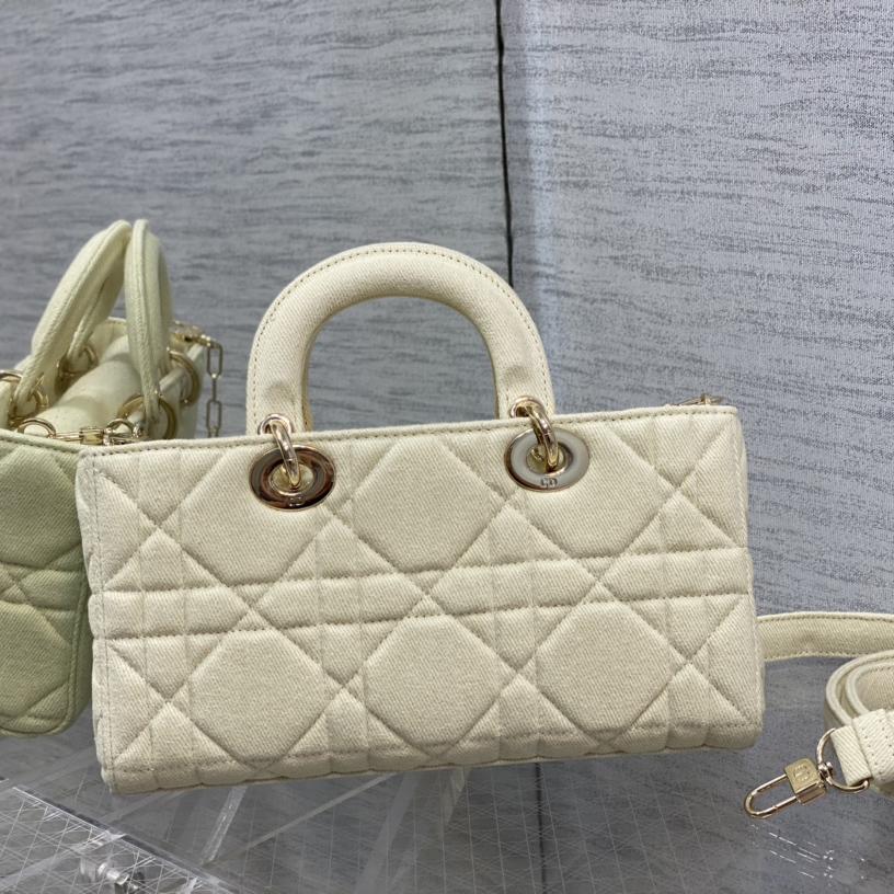 Dior Denim Macrocannage Lady D-Joy Yellow(26*6*14cm) - PerfectKickZ
