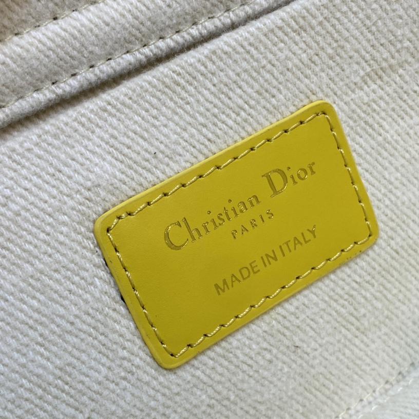 Dior Denim Macrocannage Lady D-Joy Yellow(26*6*14cm) - PerfectKickZ