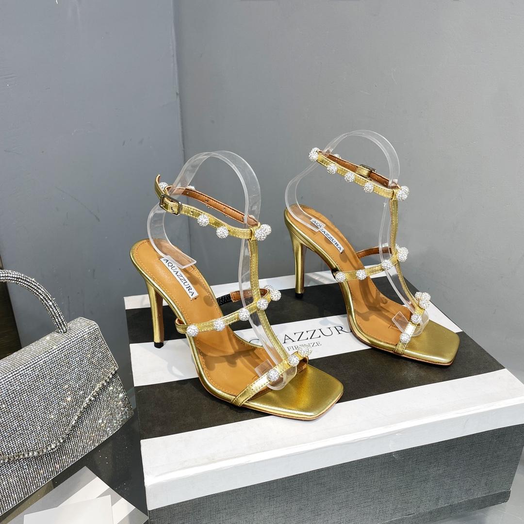 Aquazzura Cha Cha Cha Crystal Sandal  95 - PerfectKickZ