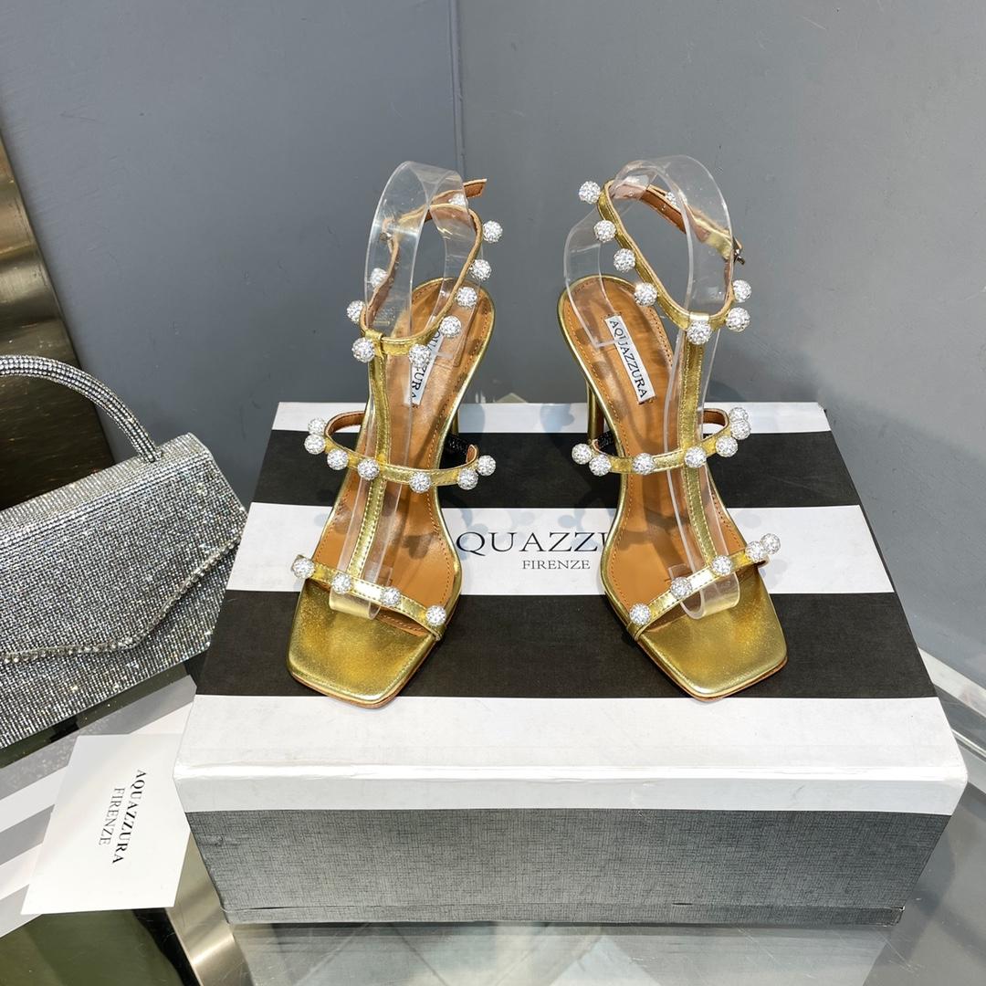Aquazzura Cha Cha Cha Crystal Sandal  95 - PerfectKickZ