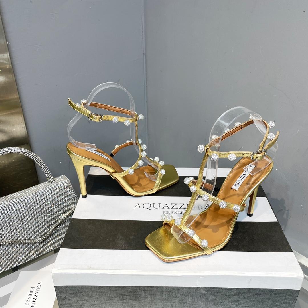 Aquazzura Cha Cha Cha Crystal Sandal  95 - PerfectKickZ