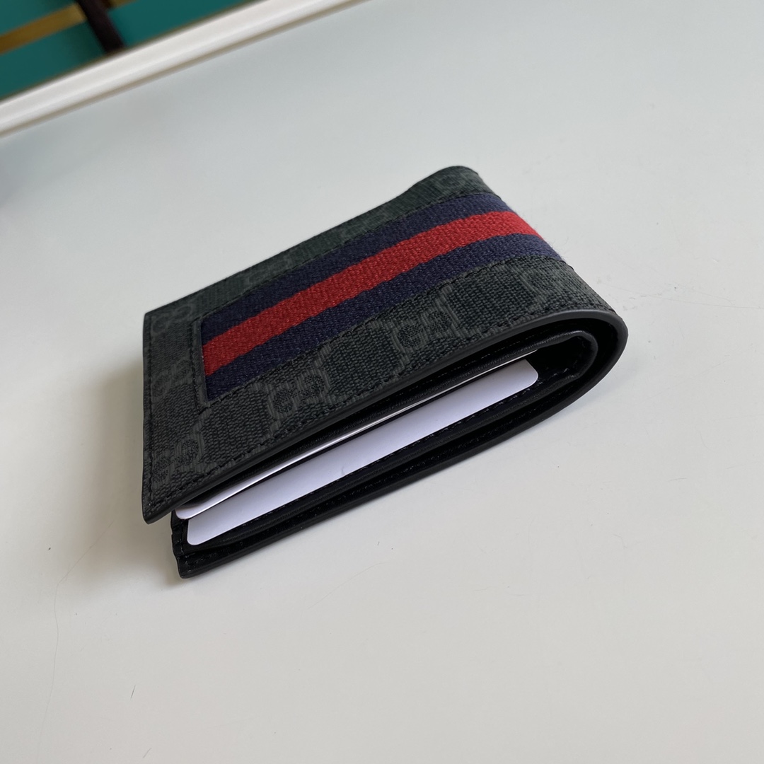 Gucci GG Supreme Web Wallet(11-9-1.5cm)    - PerfectKickZ