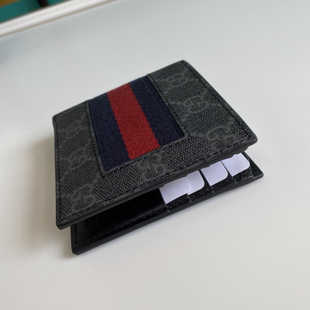 Gucci GG Supreme Web Wallet(11-9-1.5cm)    - PerfectKickZ