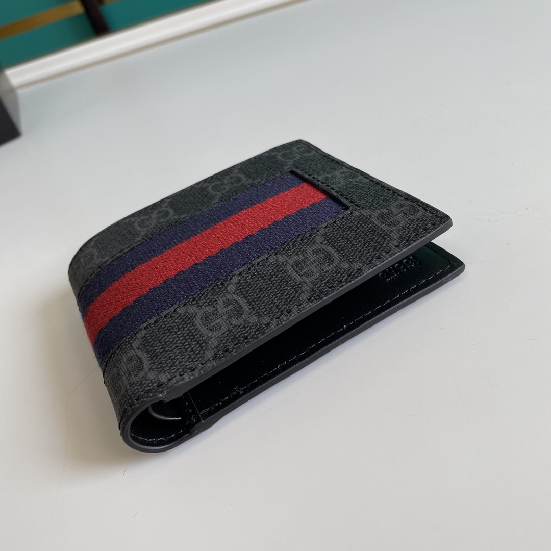 Gucci GG Supreme Web Wallet(11-9-1.5cm)    - PerfectKickZ