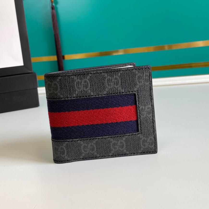 Gucci GG Supreme Web Wallet(11-9-1.5cm)    - PerfectKickZ