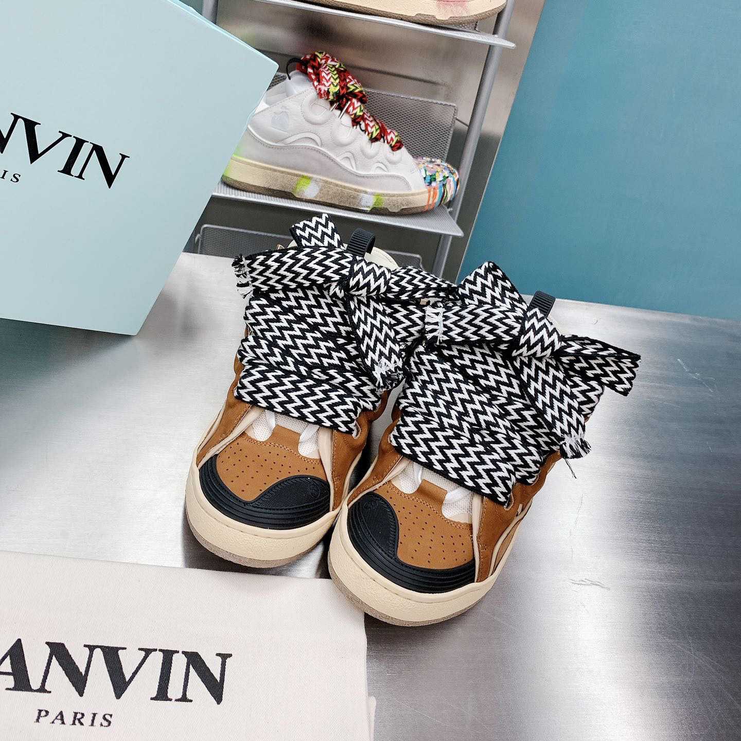 Lanvin Leather Curb Sneakers - PerfectKickZ