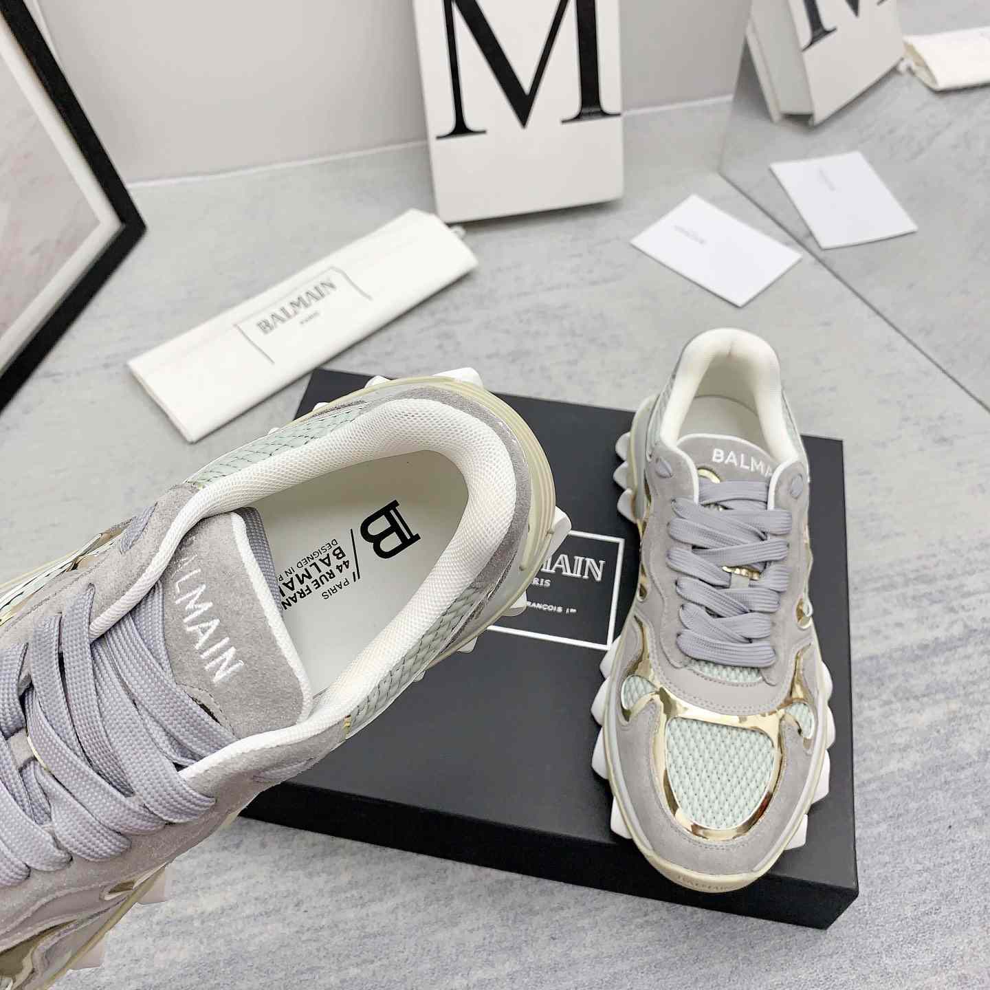 Balmain Beige B-East Sneakers - PerfectKickZ
