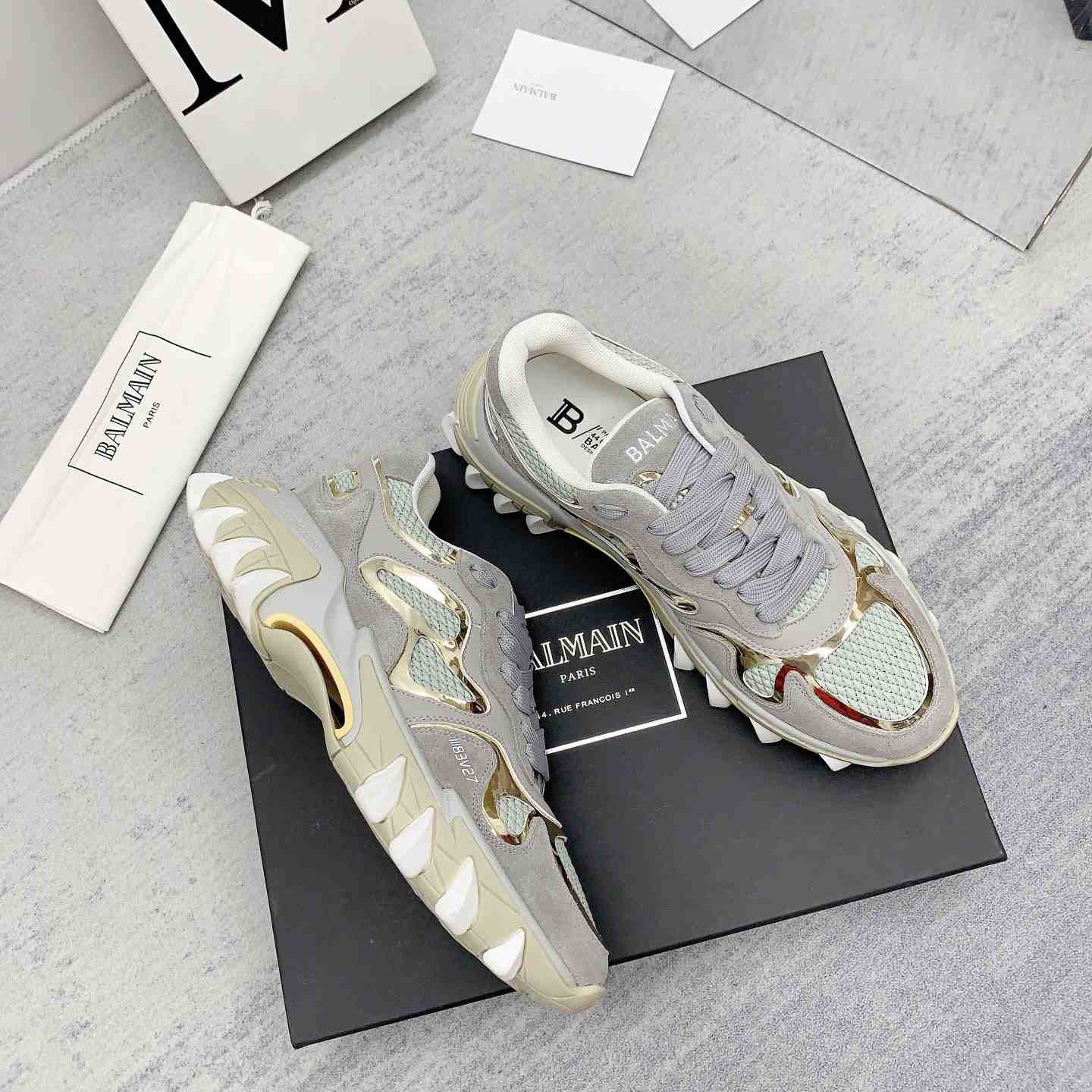 Balmain Beige B-East Sneakers - PerfectKickZ