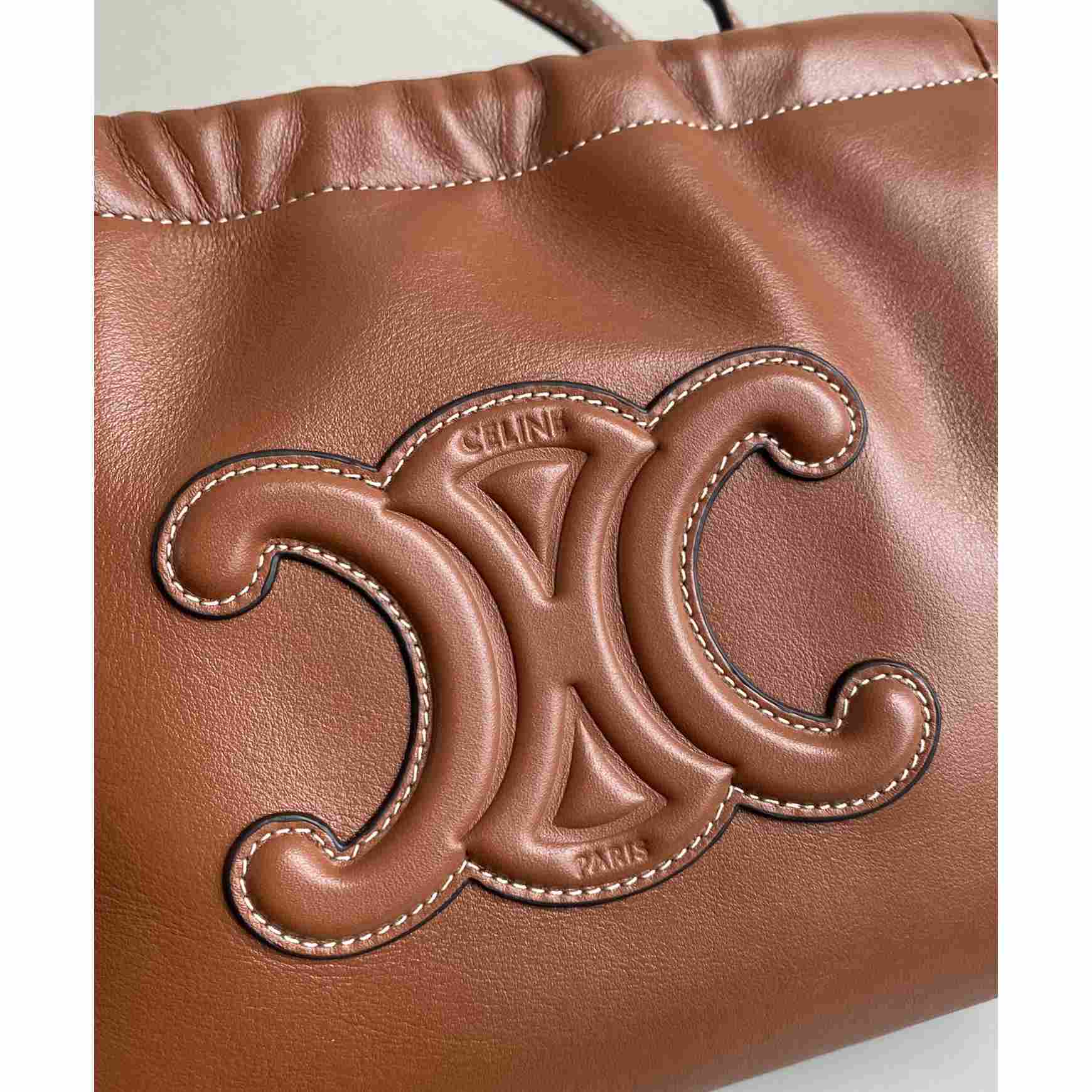 Celine Small Cabas Drawstring Cuir Triomphe In Smooth Calfskin - PerfectKickZ