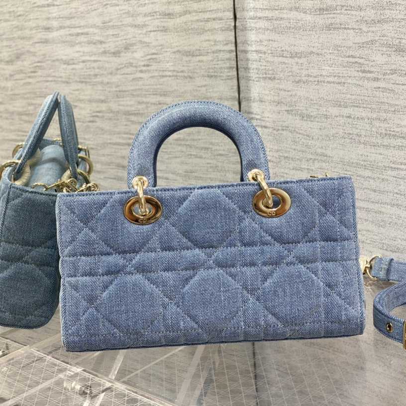 Dior Denim Macrocannage Lady D-Joy Blue(26*6*14cm) - PerfectKickZ