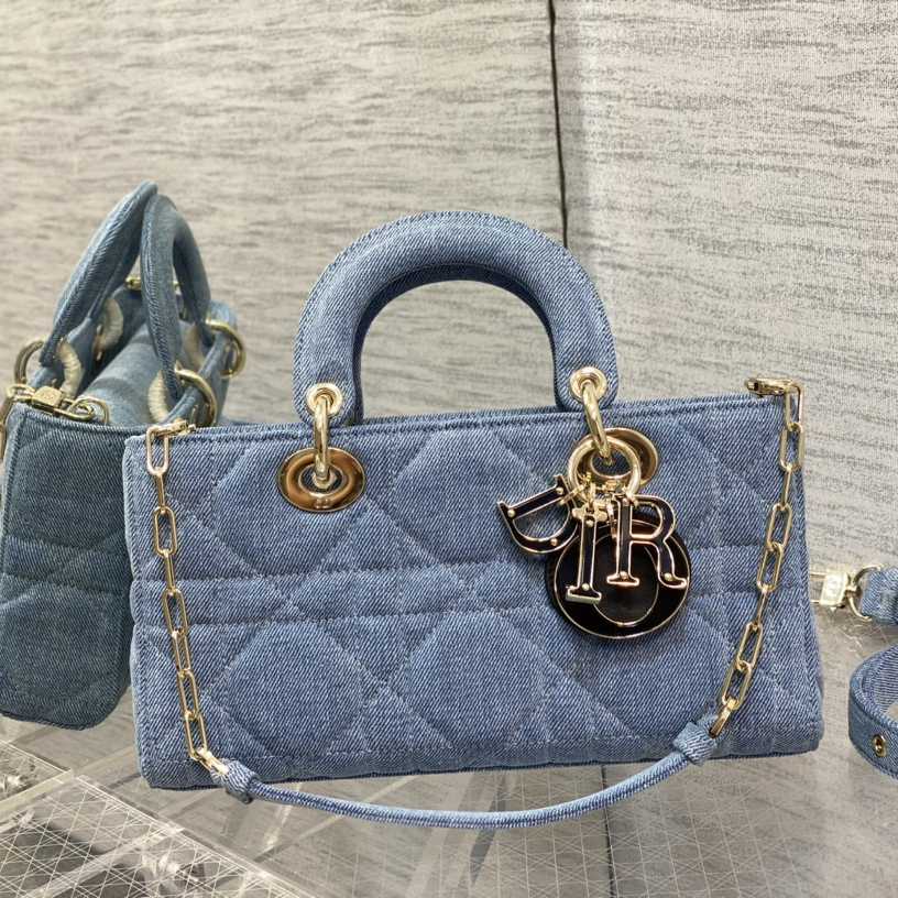 Dior Denim Macrocannage Lady D-Joy Blue(26*6*14cm) - PerfectKickZ