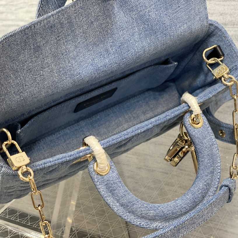 Dior Denim Macrocannage Lady D-Joy Blue(26*6*14cm) - PerfectKickZ