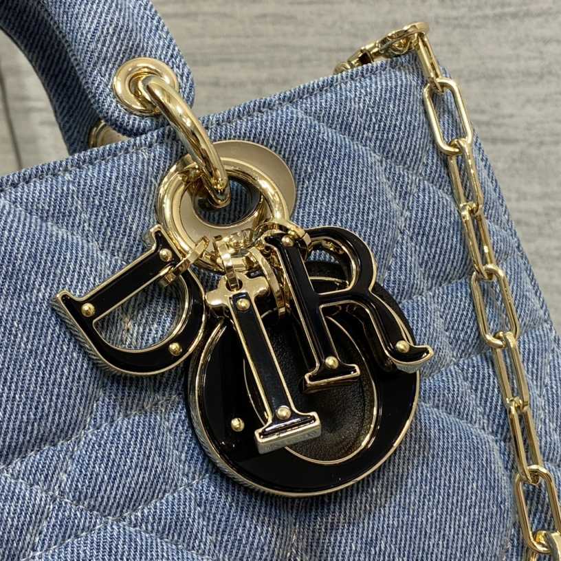 Dior Denim Macrocannage Lady D-Joy Blue(26*6*14cm) - PerfectKickZ