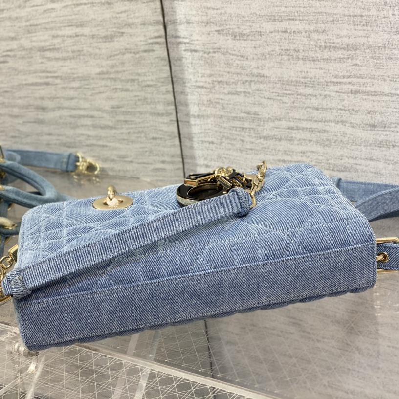 Dior Denim Macrocannage Lady D-Joy Blue(26*6*14cm) - PerfectKickZ