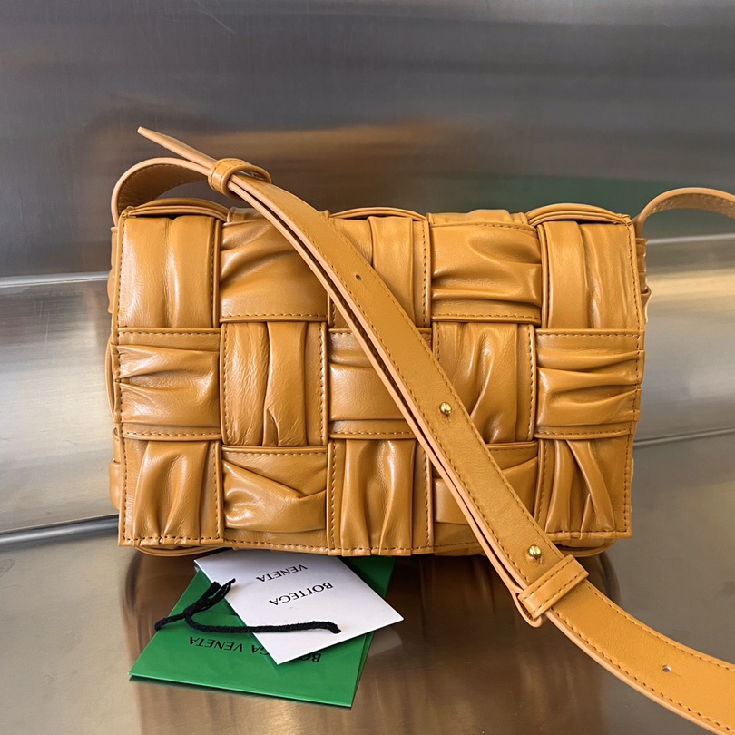 Bottega Veneta Cassette Foulard Intreccio Leather Cross-Body Bag - PerfectKickZ