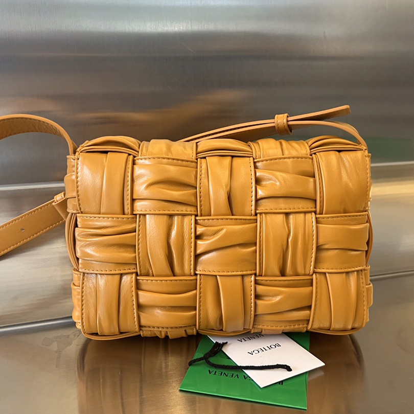 Bottega Veneta Cassette Foulard Intreccio Leather Cross-Body Bag - PerfectKickZ