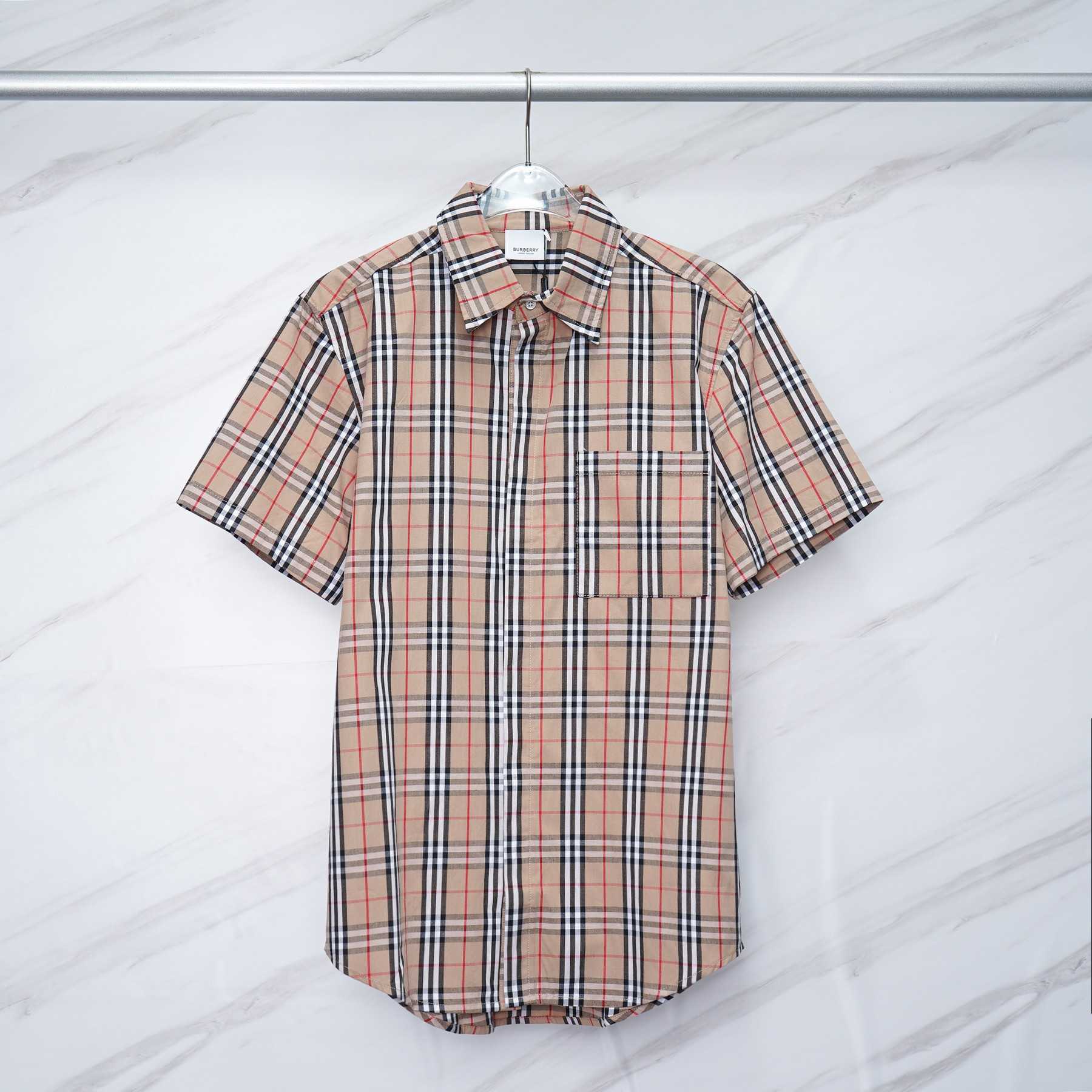 Burberry Short-sleeve Check Cotton Poplin Shirt & Shorts - PerfectKickZ