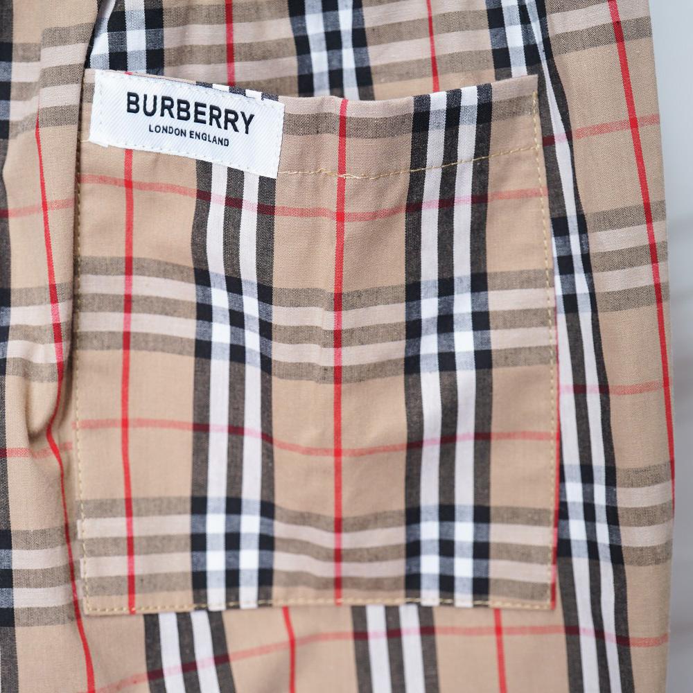 Burberry Short-sleeve Check Cotton Poplin Shirt & Shorts - PerfectKickZ