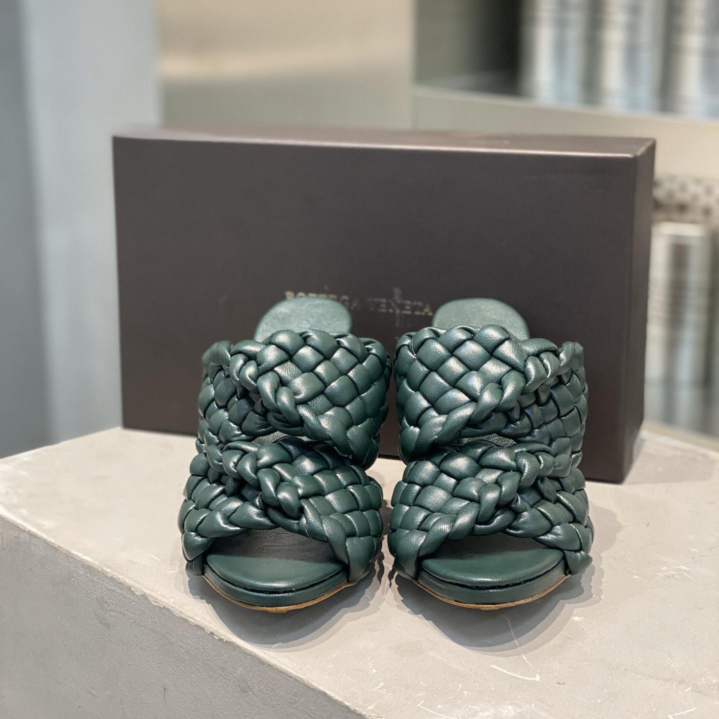 Bottega Veneta Curve Twisted And Padded Intreccio Leather Mules - PerfectKickZ