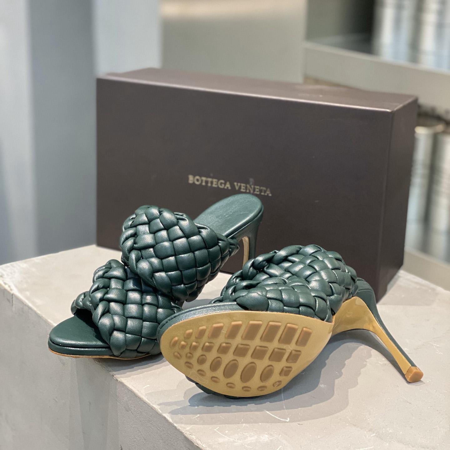 Bottega Veneta Curve Twisted And Padded Intreccio Leather Mules - PerfectKickZ
