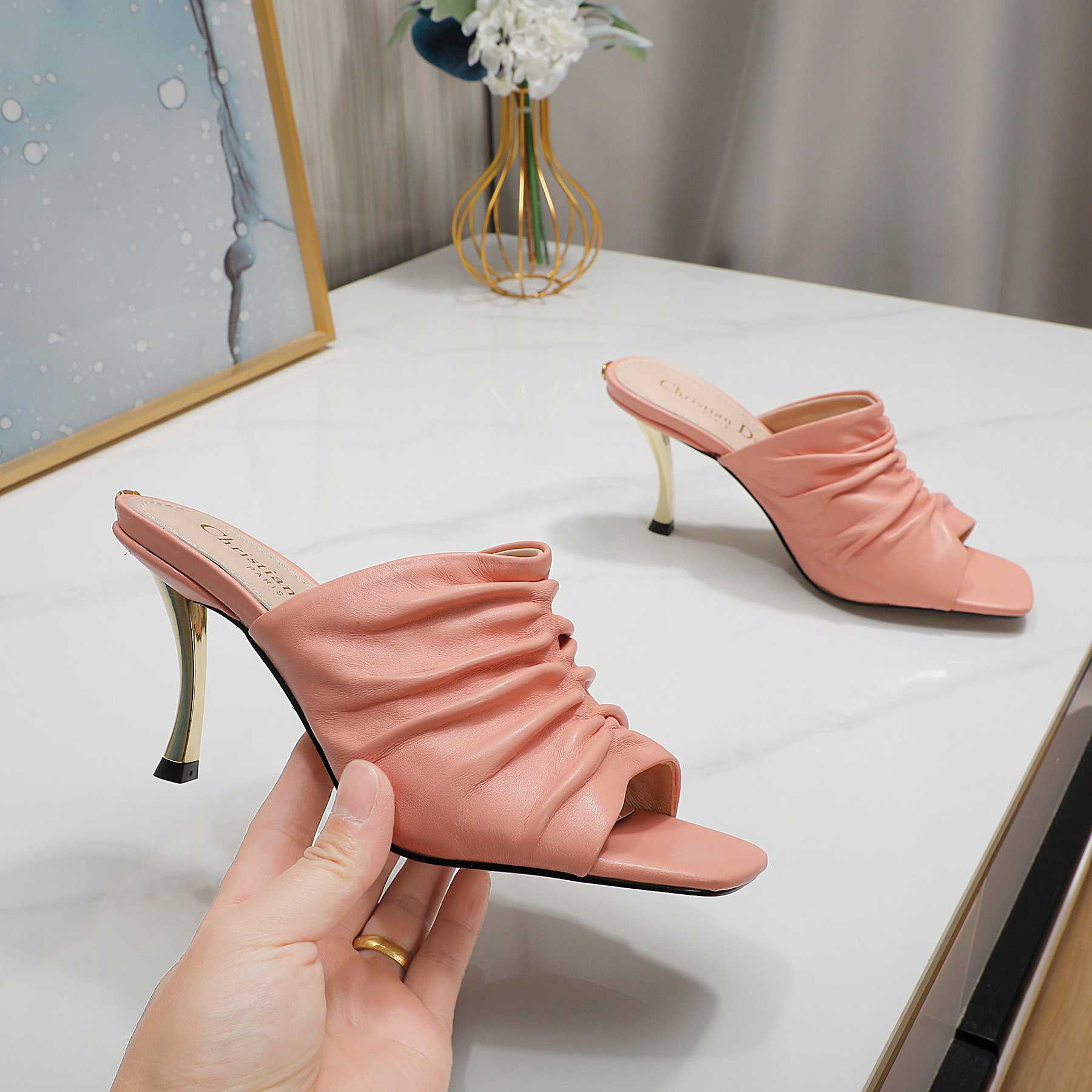 Dior D-Fame Open-Toe Pump - 