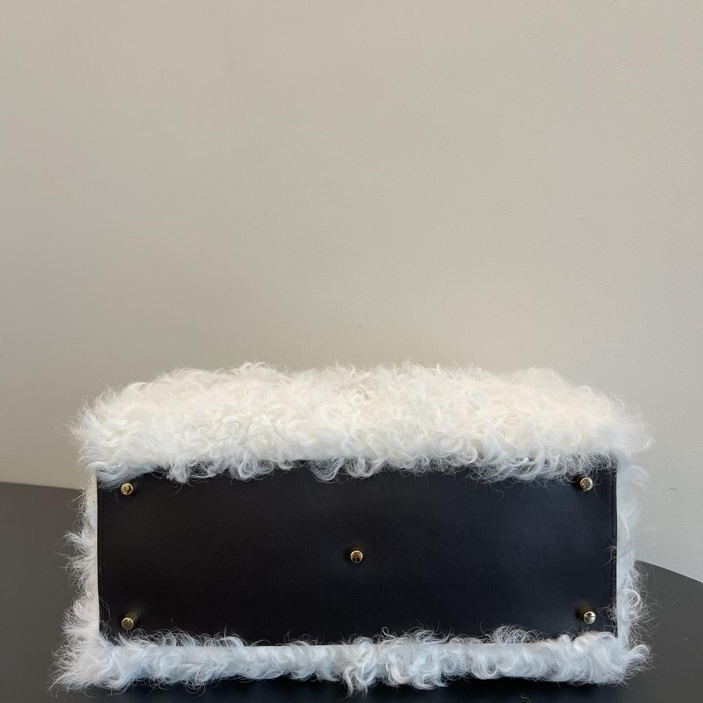Fendi Sunshine White Mohair Shopper (35-17-31cmcm)   - PerfectKickZ