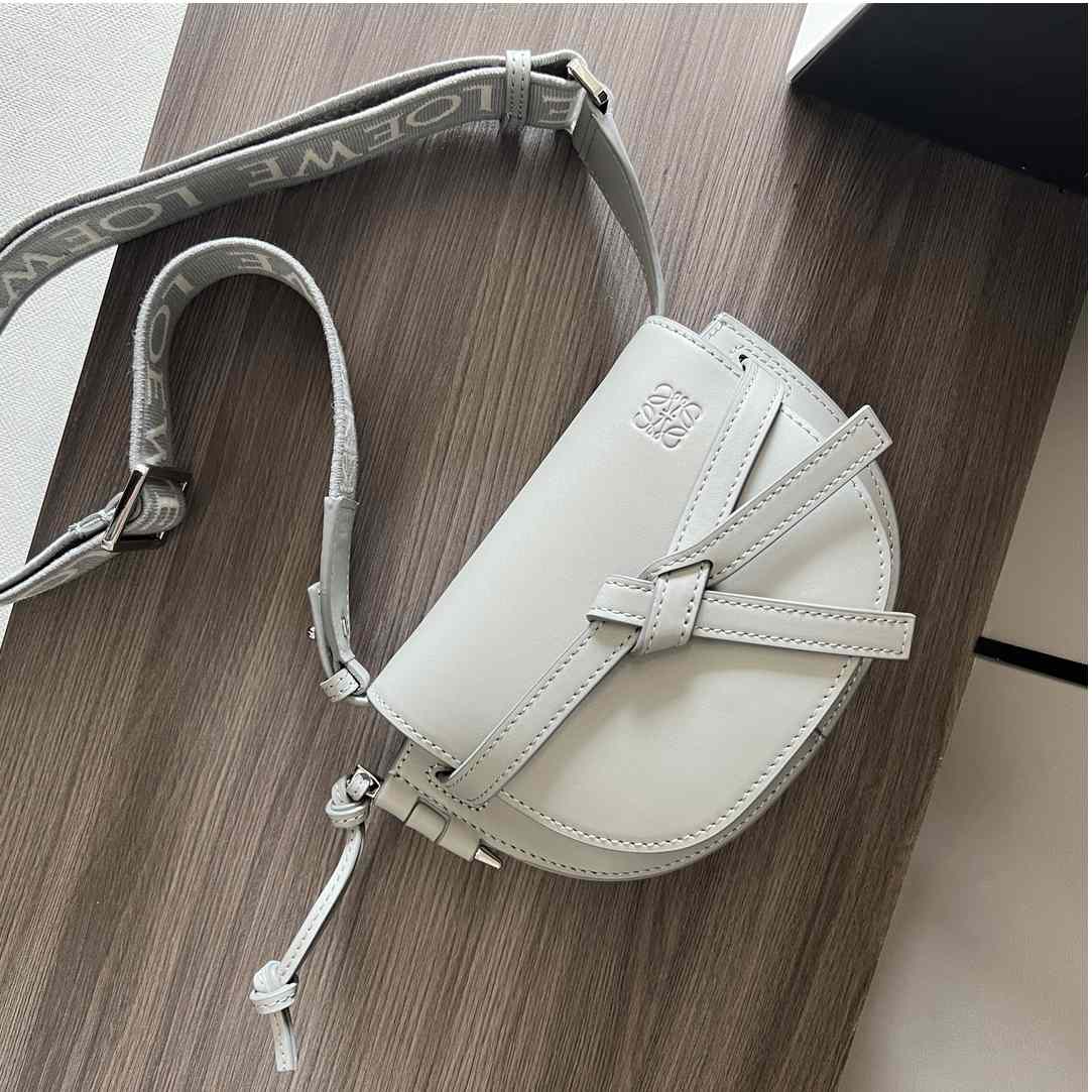 Loewe Mini Gate Dual Bag In Soft Calfskin And Jacquard - PerfectKickZ