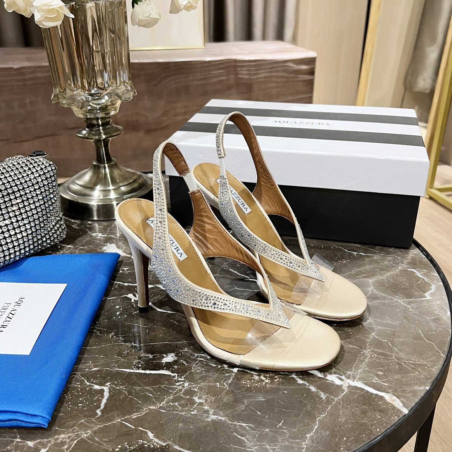 Aquazzura Izzy Plexi Sandal 105 - PerfectKickZ