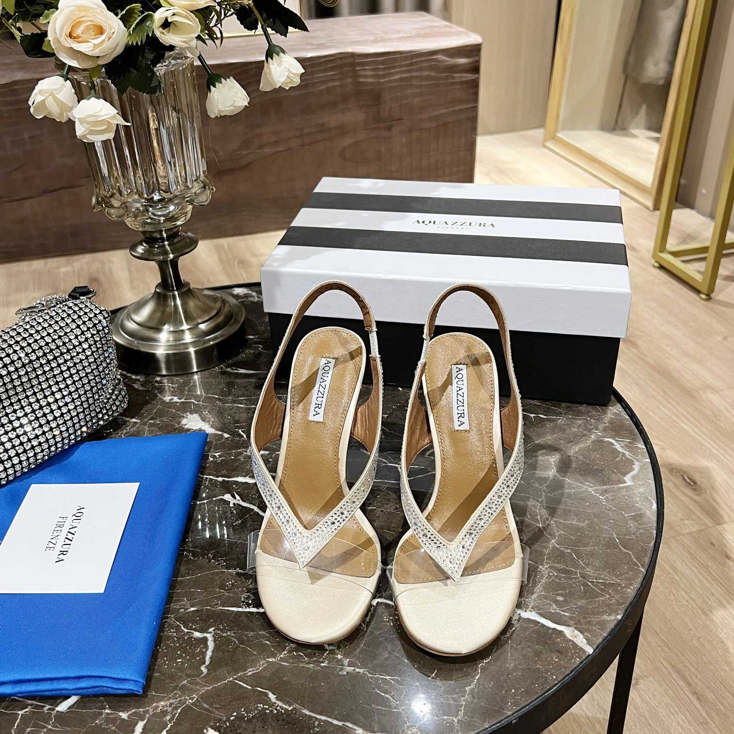 Aquazzura Izzy Plexi Sandal 105 - PerfectKickZ