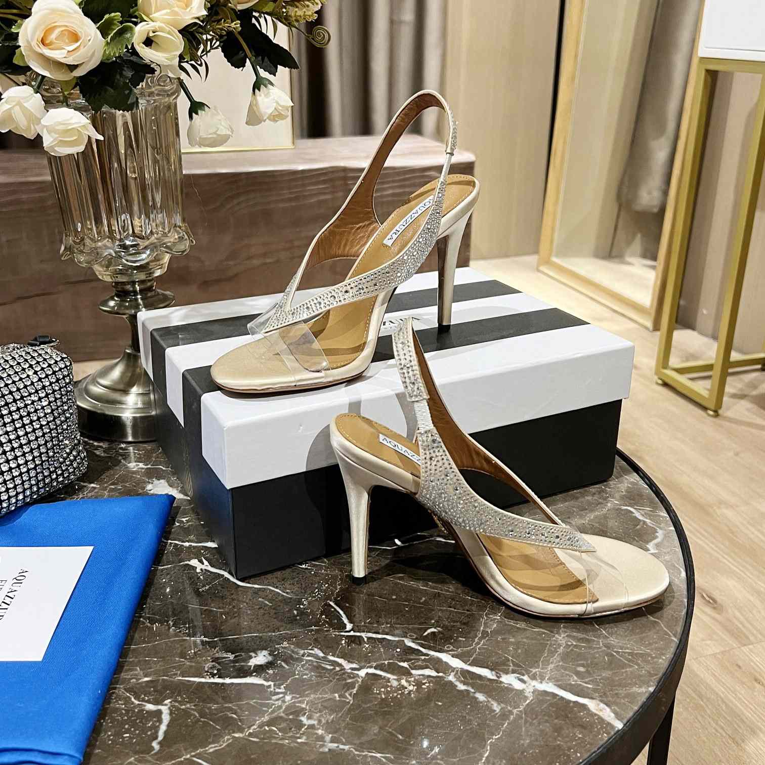 Aquazzura Izzy Plexi Sandal 105 - PerfectKickZ