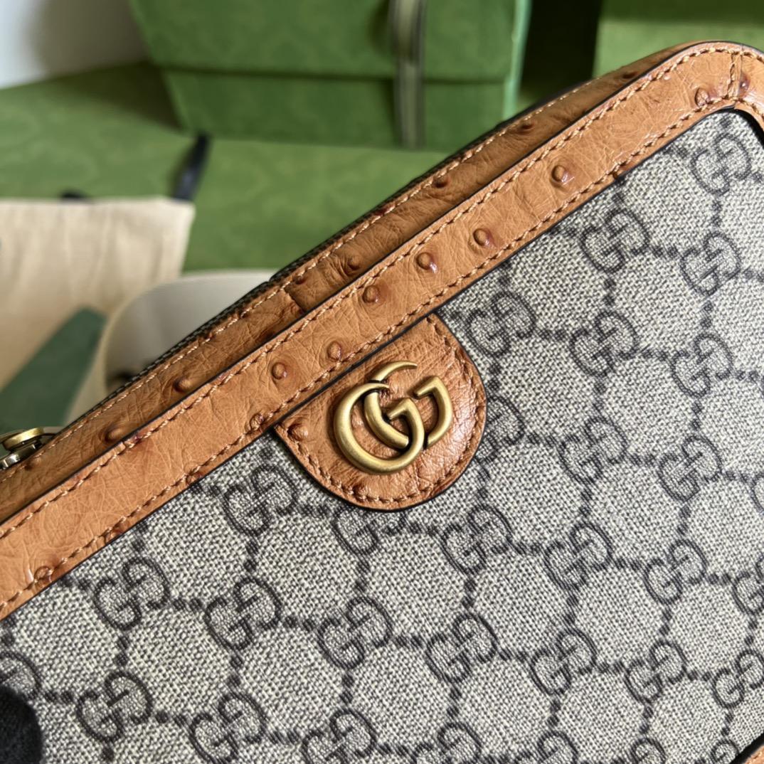 Gucci Python Trim Shoulder Bag With Double G (23.5x 16x 4.5cm) - PerfectKickZ