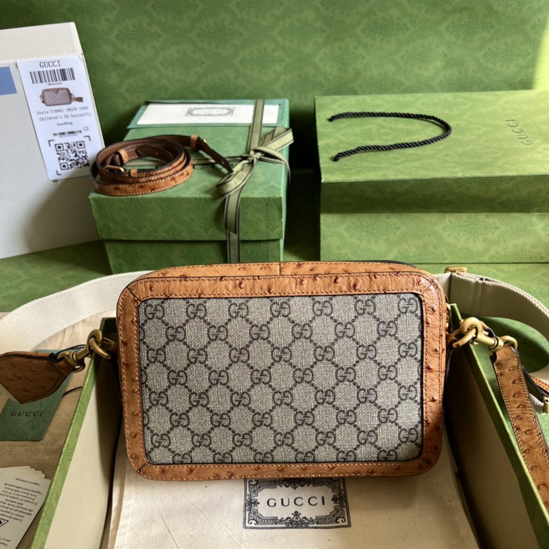 Gucci Python Trim Shoulder Bag With Double G (23.5x 16x 4.5cm) - PerfectKickZ
