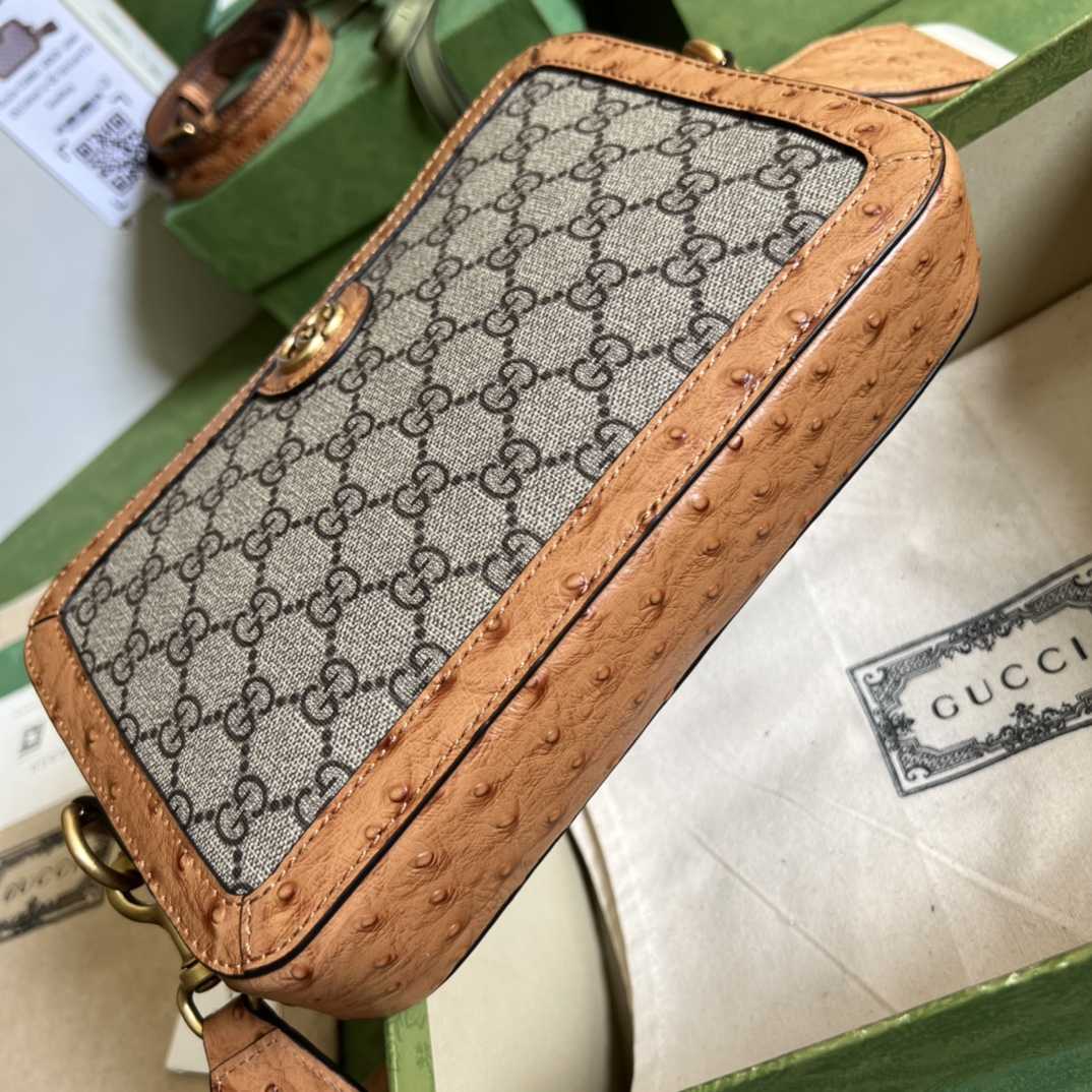 Gucci Python Trim Shoulder Bag With Double G (23.5x 16x 4.5cm) - PerfectKickZ