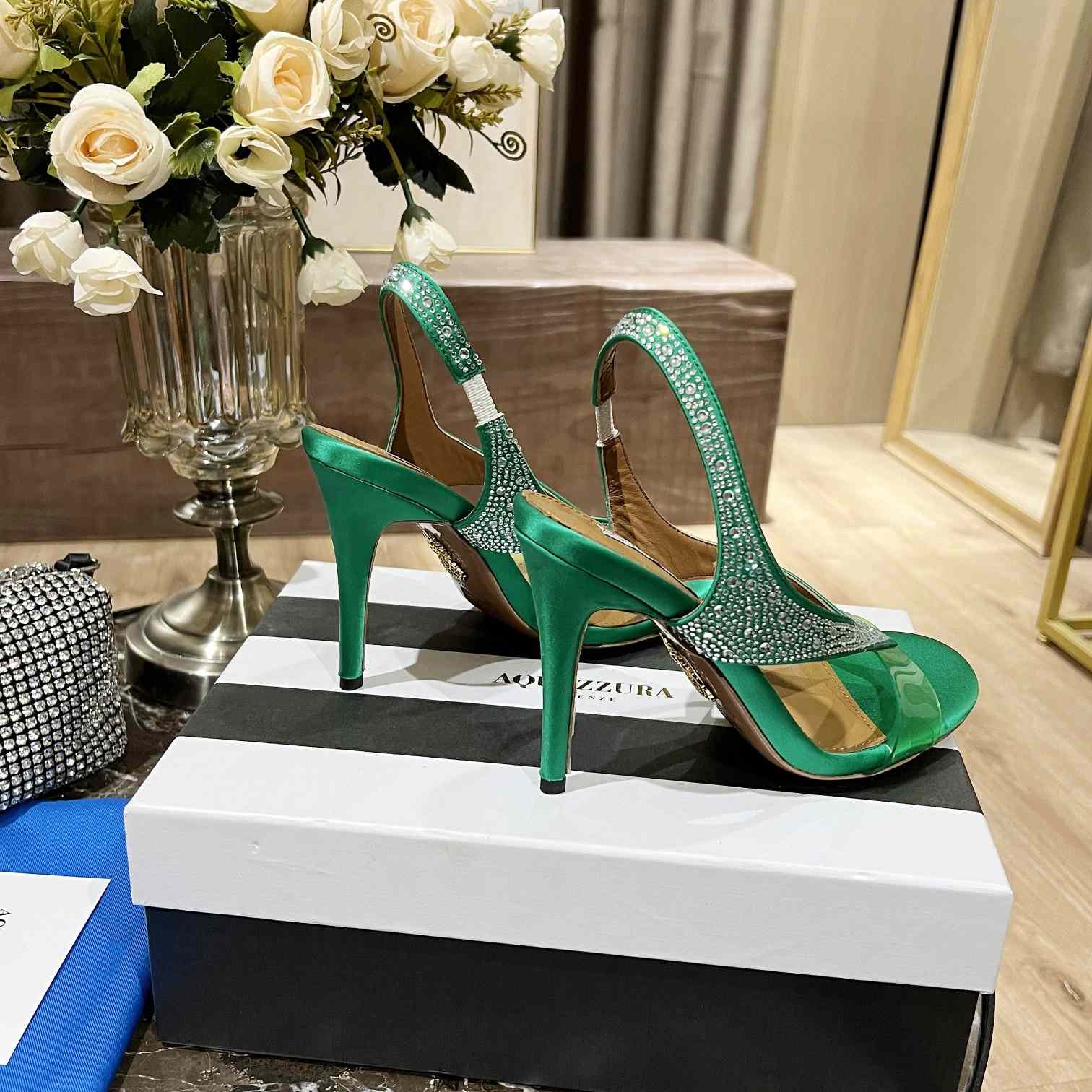 Aquazzura Izzy Plexi Sandal 105 - PerfectKickZ