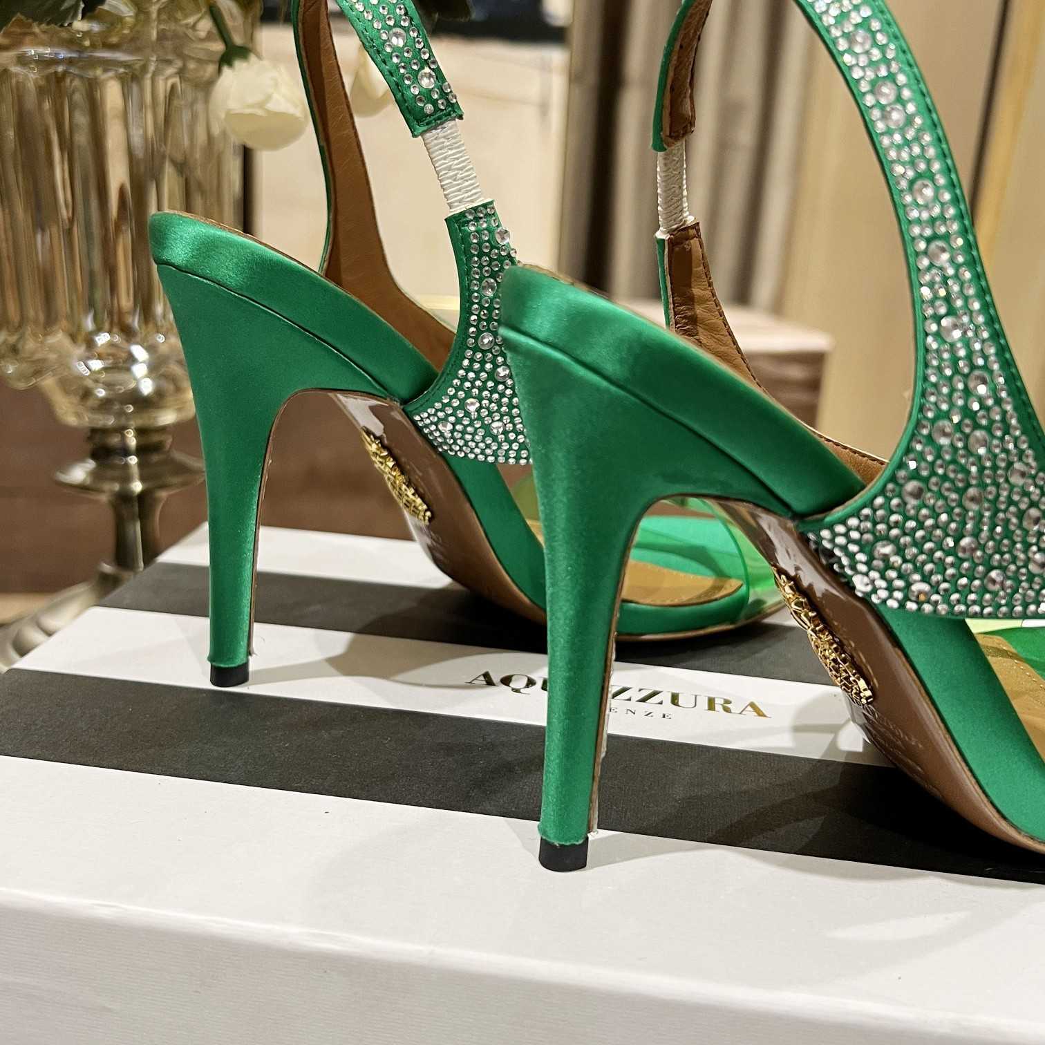 Aquazzura Izzy Plexi Sandal 105 - PerfectKickZ