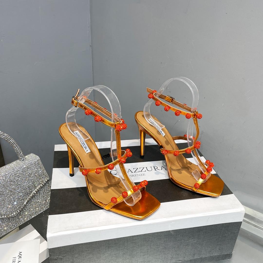 Aquazzura Cha Cha Cha Crystal Sandal  95 - PerfectKickZ