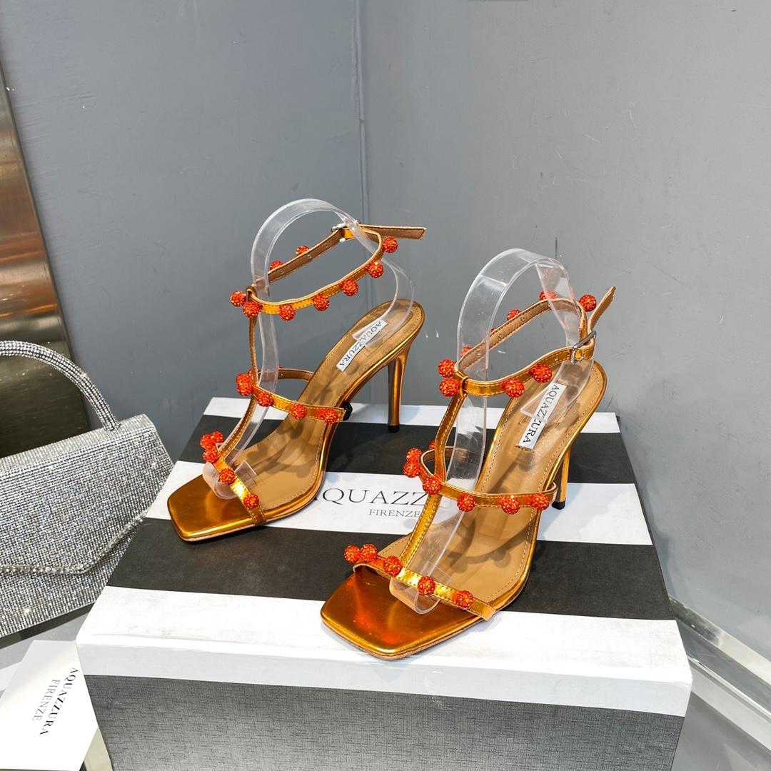 Aquazzura Cha Cha Cha Crystal Sandal  95 - PerfectKickZ