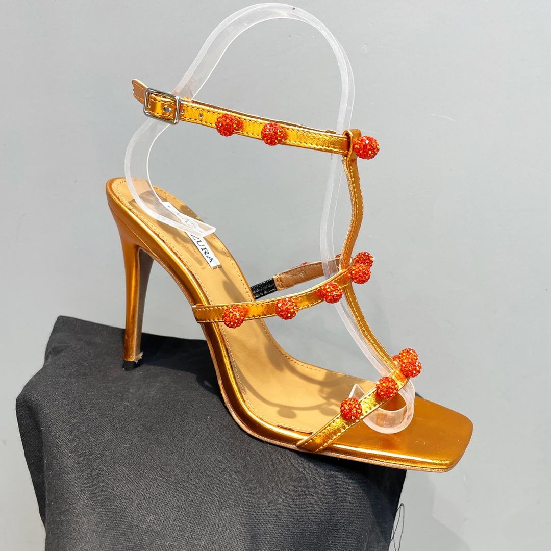Aquazzura Cha Cha Cha Crystal Sandal  95 - PerfectKickZ