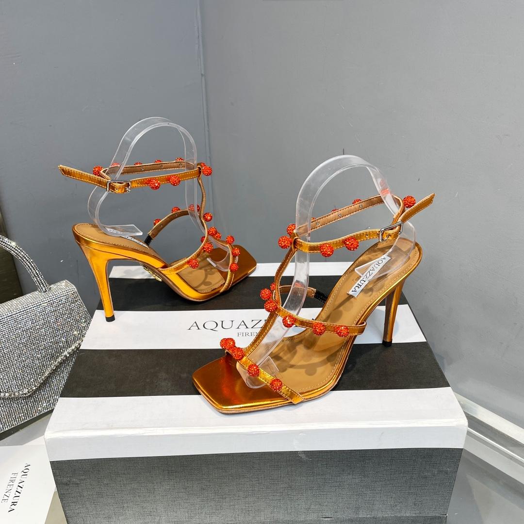 Aquazzura Cha Cha Cha Crystal Sandal  95 - PerfectKickZ