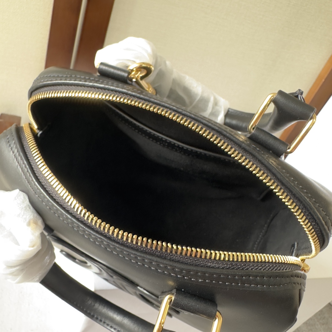 Celine Small Boston Cuir Triomphe In Smooth Calfskin Black - PerfectKickZ