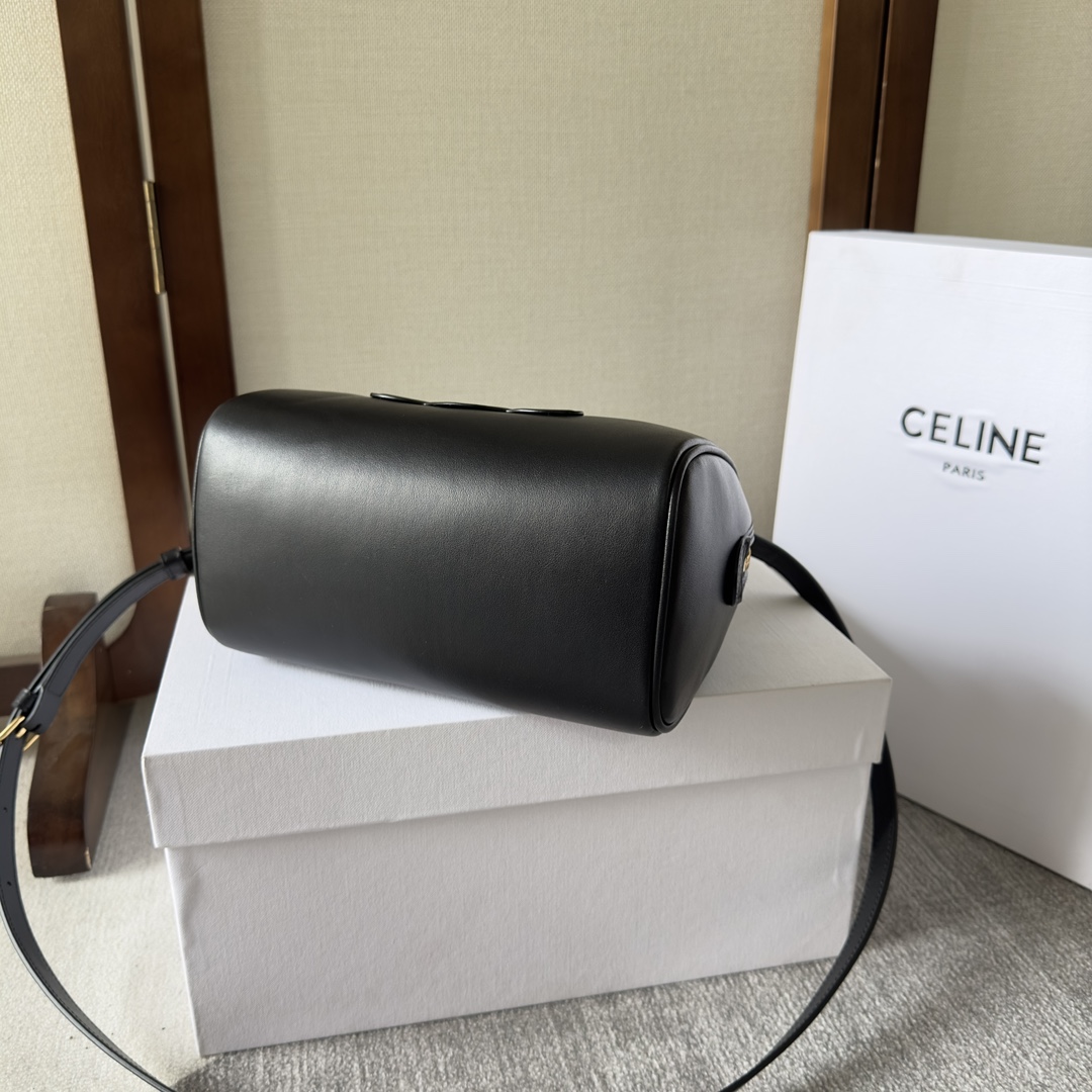 Celine Small Boston Cuir Triomphe In Smooth Calfskin Black - PerfectKickZ