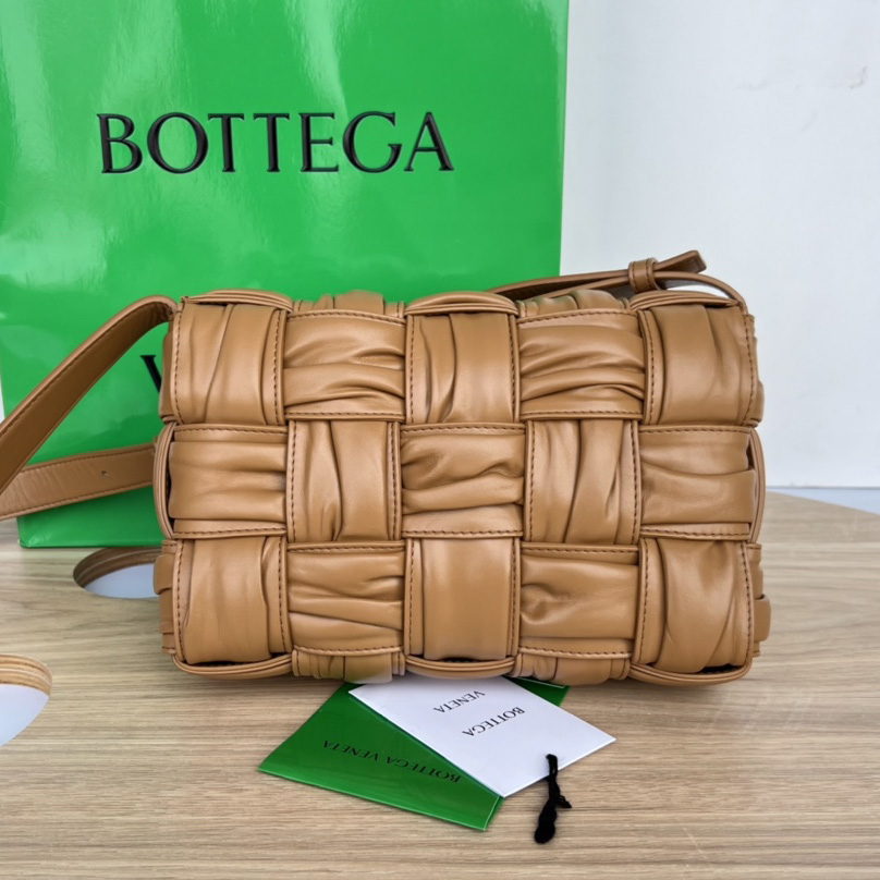 Bottega Veneta Cassette Foulard Intreccio Leather Cross-Body Bag - PerfectKickZ