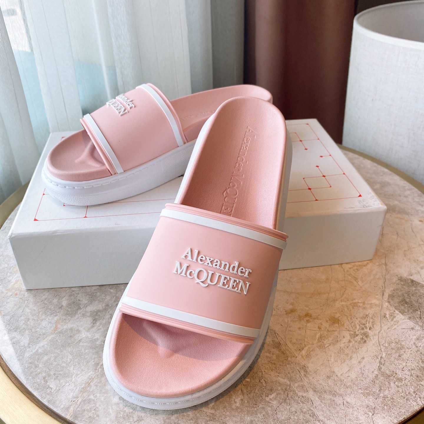 Alexander Mqueen Oversized Hybrid Signature Slide  - PerfectKickZ