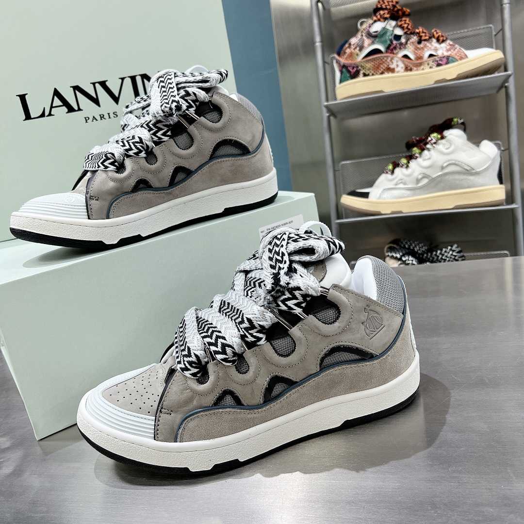 Lanvin Leather Curb Sneakers - PerfectKickZ