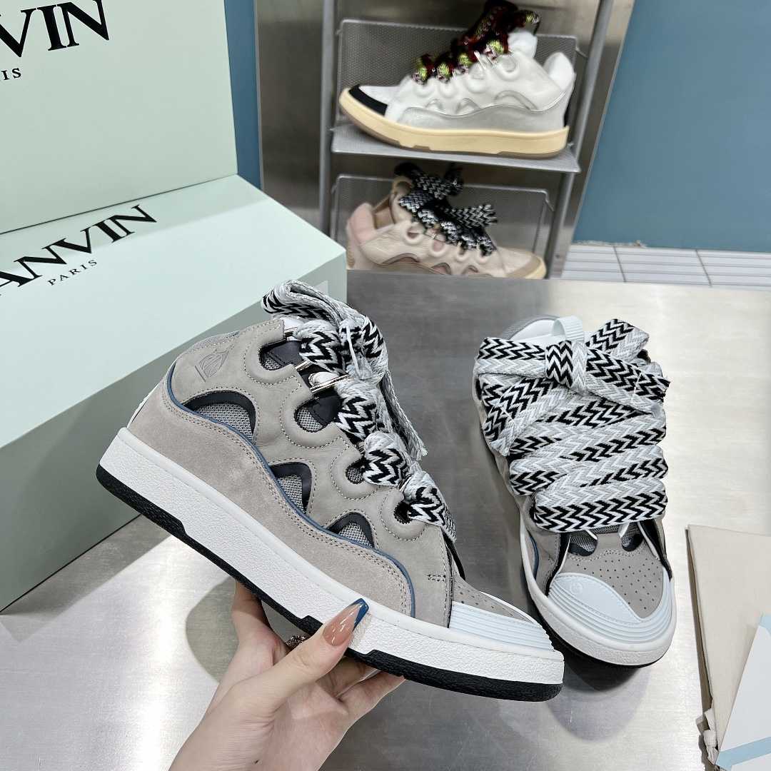 Lanvin Leather Curb Sneakers - PerfectKickZ
