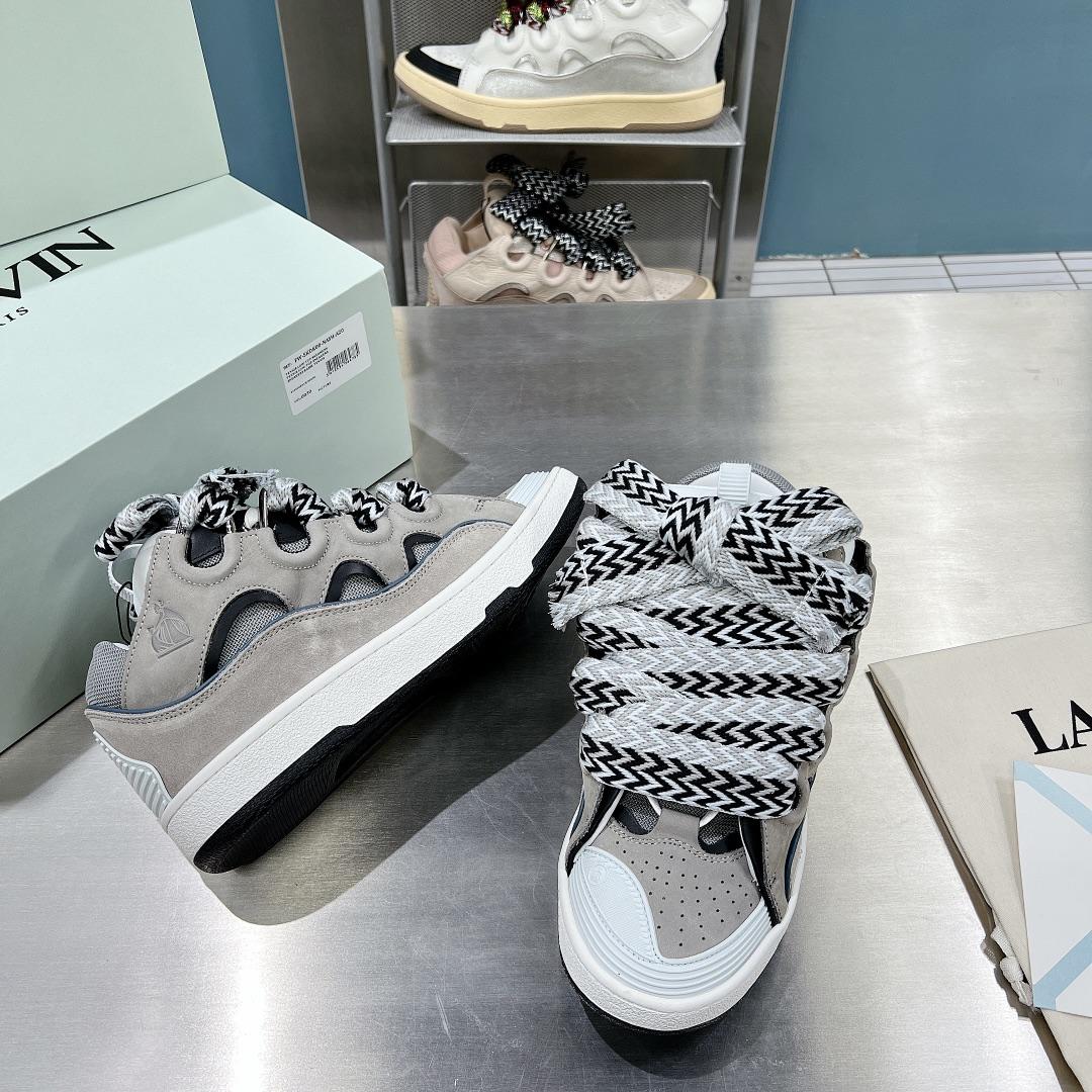 Lanvin Leather Curb Sneakers - PerfectKickZ