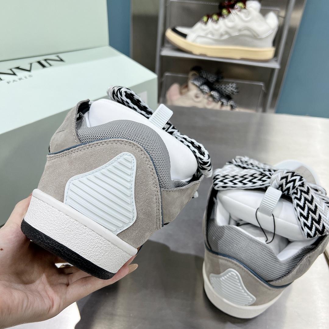 Lanvin Leather Curb Sneakers - PerfectKickZ